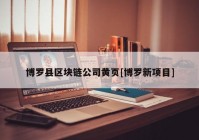 博罗县区块链公司黄页[博罗新项目]